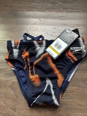Speedo Endurance + swim briefs,elastic drawcord waist